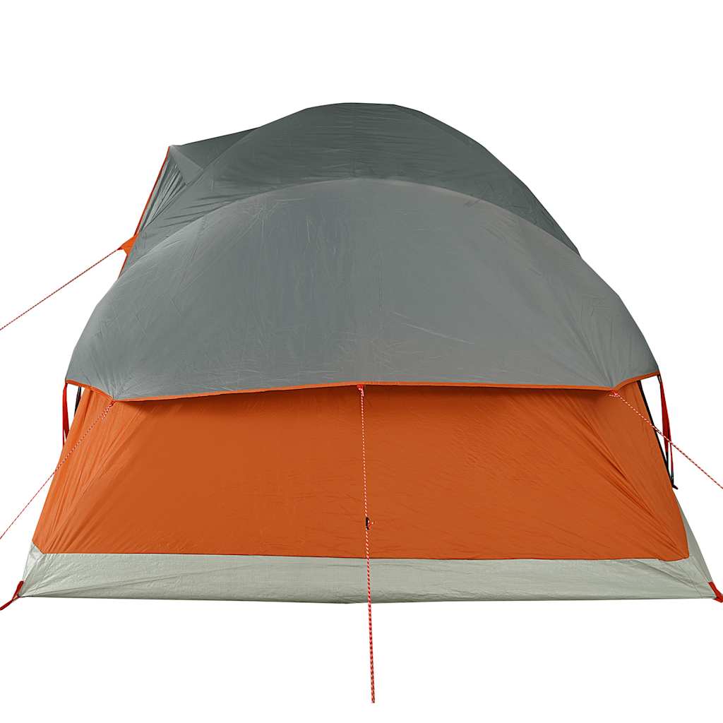 Dome Family Tent for 9 Persons Orange Waterproof