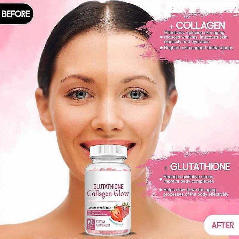 Skin Whitening and Brightening 60 Counts Nutrition Gels & Chews - Strawberry Flavor