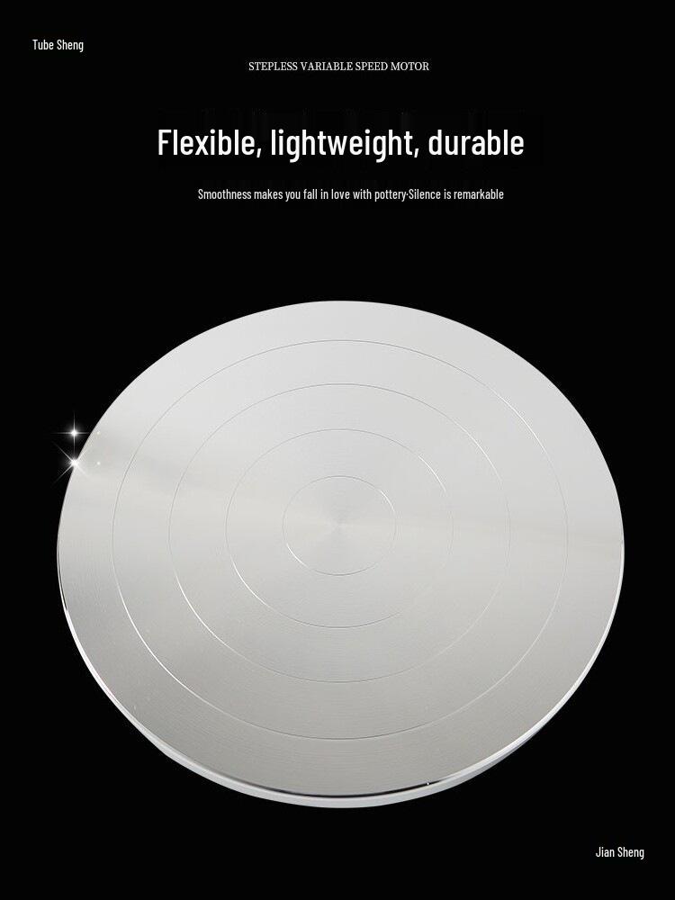 Children's Double-Sided Aluminum Alloy Pottery Turntable for Clay Sculpture Tools