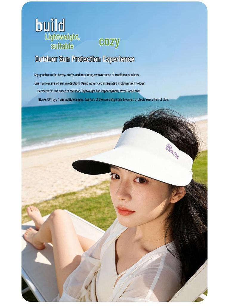 Women's Foldable UV Protection Hiking Sun Hat - Wide Brim, Open Top