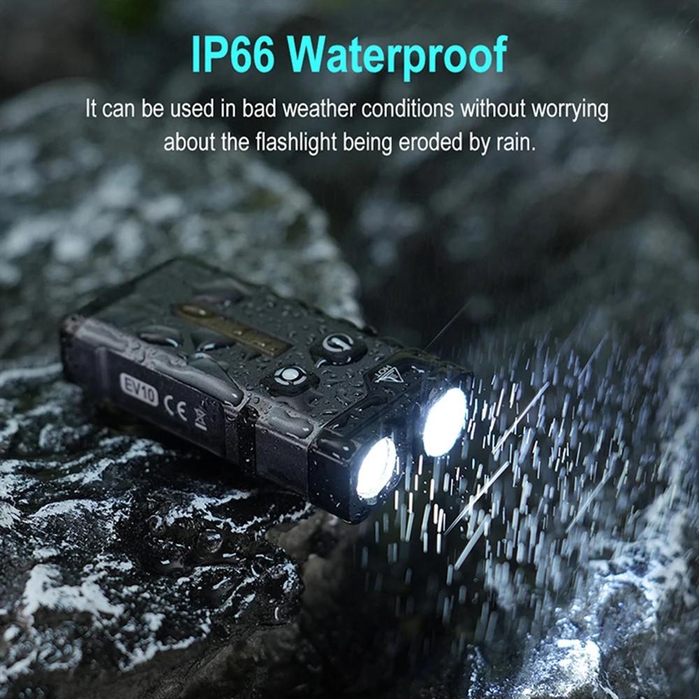 EV10 EDC Flashlight 10W Magnetic Keychain Light Waterproof IP66 Sanan Chip (Crystal Energy TG3)   RGB Minilight with