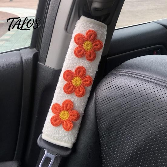Cute Flower Seat Belt Cushions Floral Pads for Car, Soft Mesh Shoulder Skin Friendly Seatbelt Padding Strap Covers, Comfortable Universal Protective