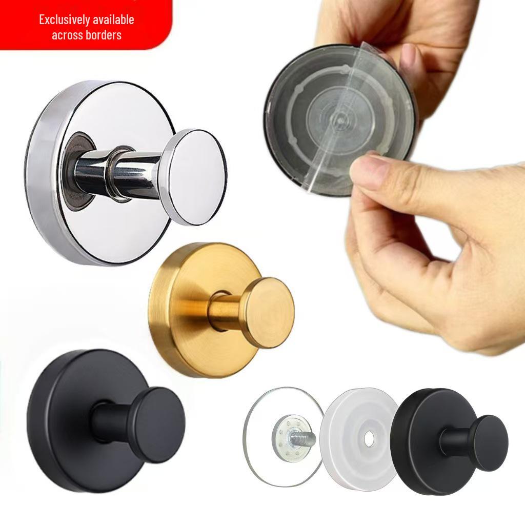Stainless Steel No-Drill Strong Suction Cup Clothes Hook for Bathroom Glass Doors
