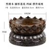 Base girevole in legno massello per sfera di cristallo base sferica rialzata Feng Shui sfera uovo intaglio zucca ornamento curvo base in legno
