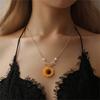 Vintage Tiny Heart Necklace for Women SHORT Chain Heart Key Pendant Necklace Gift Ethnic Bohemian Choker Necklace