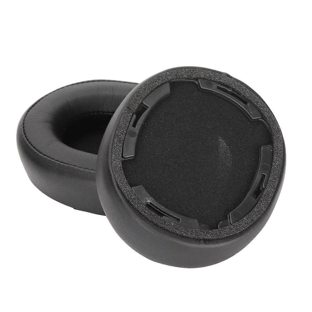 Headphone Cushions Soundproof Memory Foam Soft Protein Leather Replacement Cushions for ATH SR50 Black