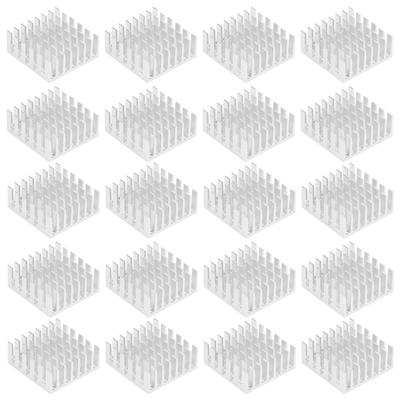 20 Pezzi Dissipatore di Calore Argento Alluminio Dissipazione del Calore per CPU con Adesivo TP25 x 10 x 25