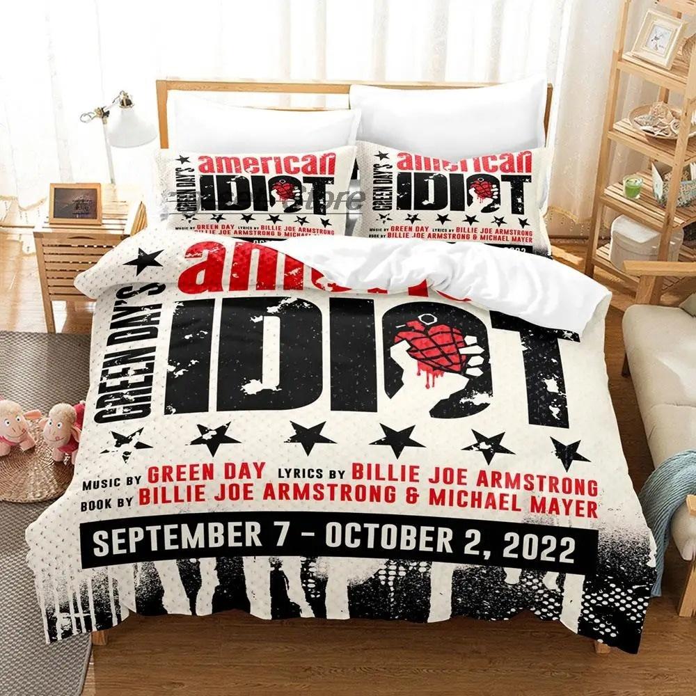 New Duvet Cover Pillowcase Bedding Set Rock Band G-Greendays Adult Boy Girl Bedroom Decoration Children Single Double Large Size