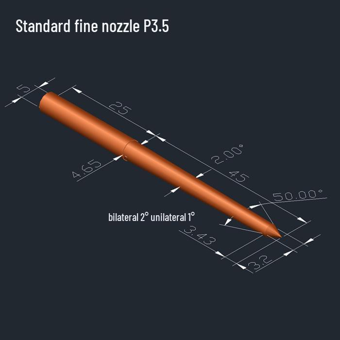 Extra Long EDM Electrode Rod for Submarine Gate Injection - Purple and Tungsten Copper
