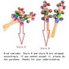 1Pc Colorful Rainbow Hand Held Bell Stick Wooden Percussion Musical Toy For Adult Ktv Party Game Gift