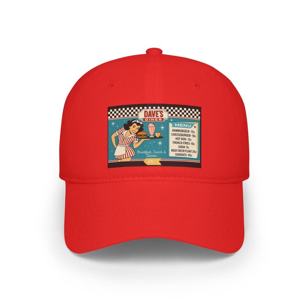 

Retro Diner Low Profile Baseball Cap L