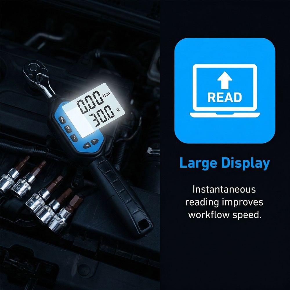 Digital Display Digital Torque Wrench Replaceable Head Electronic Torque Wrench  Industrial Use