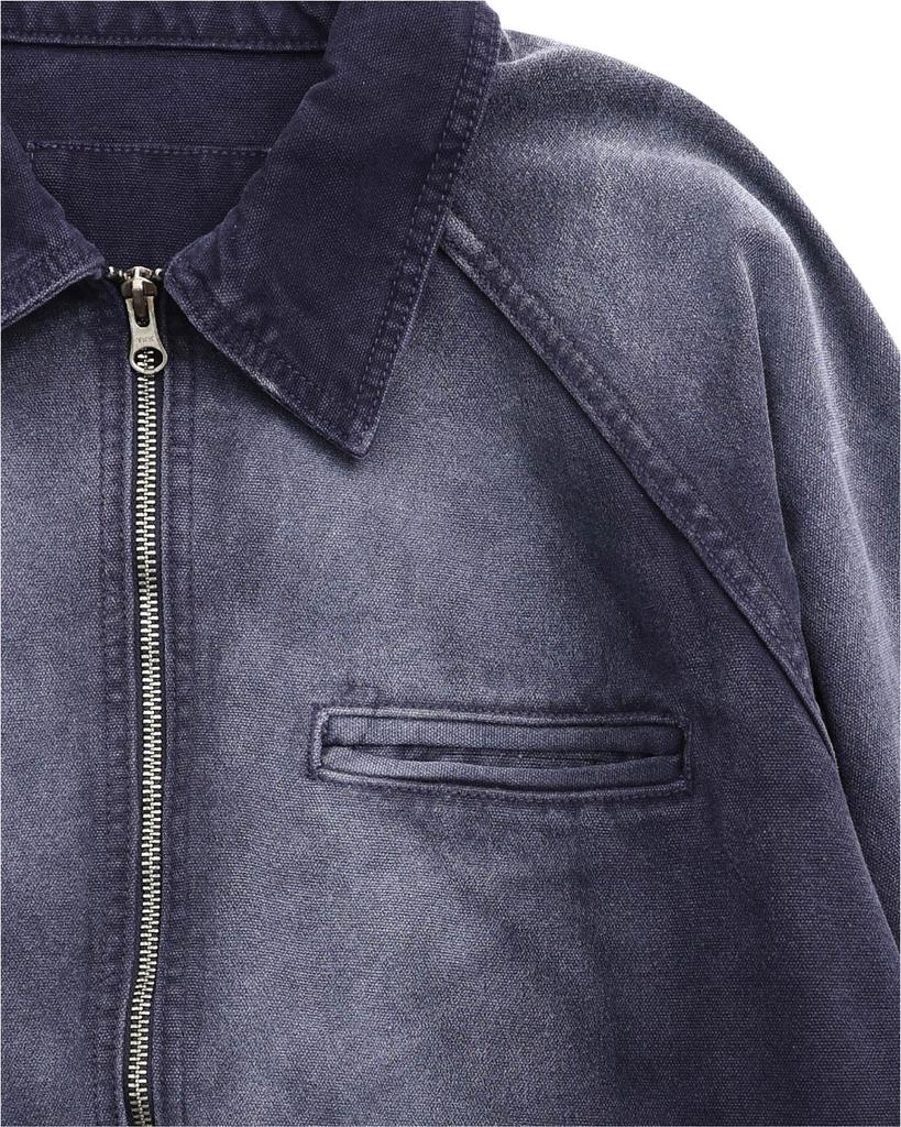 999Humanity Washed Canvas Trucker Jacket (Purple Charcoal)