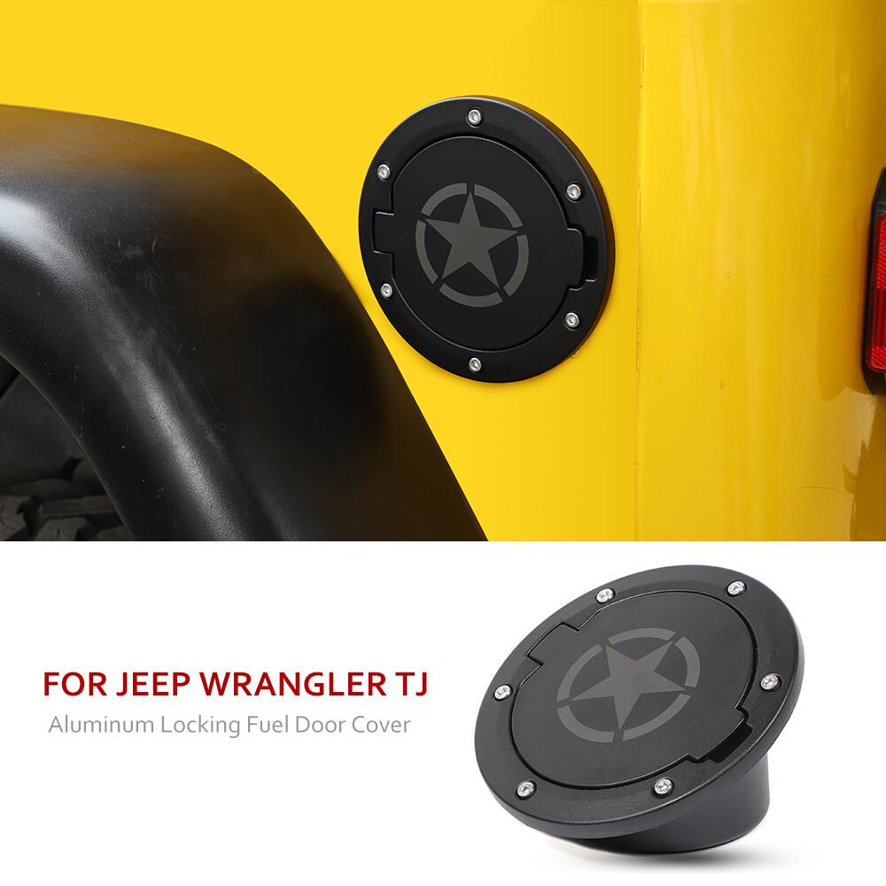 Door Fuel Filler Tank Cover Gas Cap For Jeep Wrangler TJ 1997-2006 Accessories