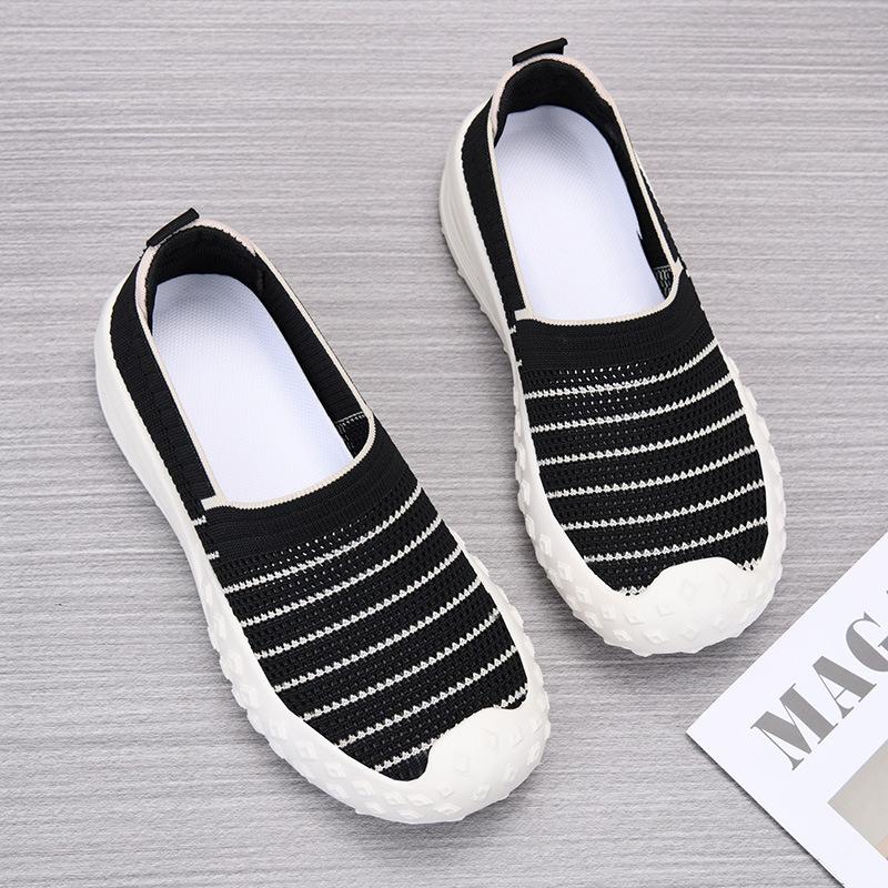 Fisherman shoes women's 2025 new summer lace mesh breathable thin cloth shoes casual one-pedal soft-soled sports shoes