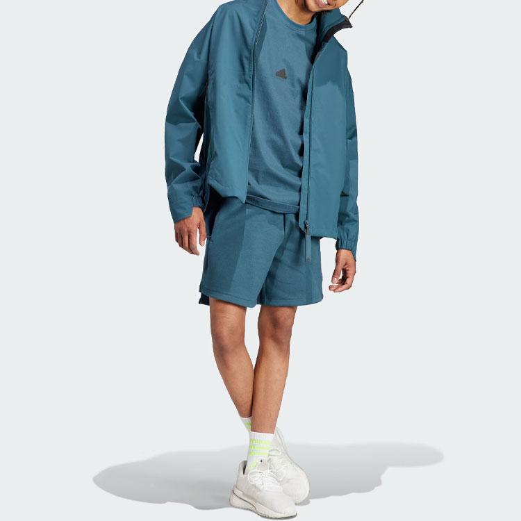 Adidas Myshelter Rain.Rdy Printed Waterproof Sports Casual Jacket Men Outerwear Arctic-Blue HZ5701