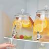 Plastic Beverage Dispenser Container with Stainless Steel Spigot and Handle Leakproof Iced Juice Lemonade Drink Dispensers