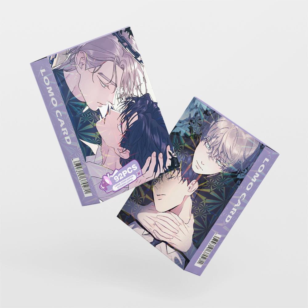 92pcs/set Anime Ye HuaJi Photo Cards Korean Comic Stickers Double-sided LOMO Greeting Card