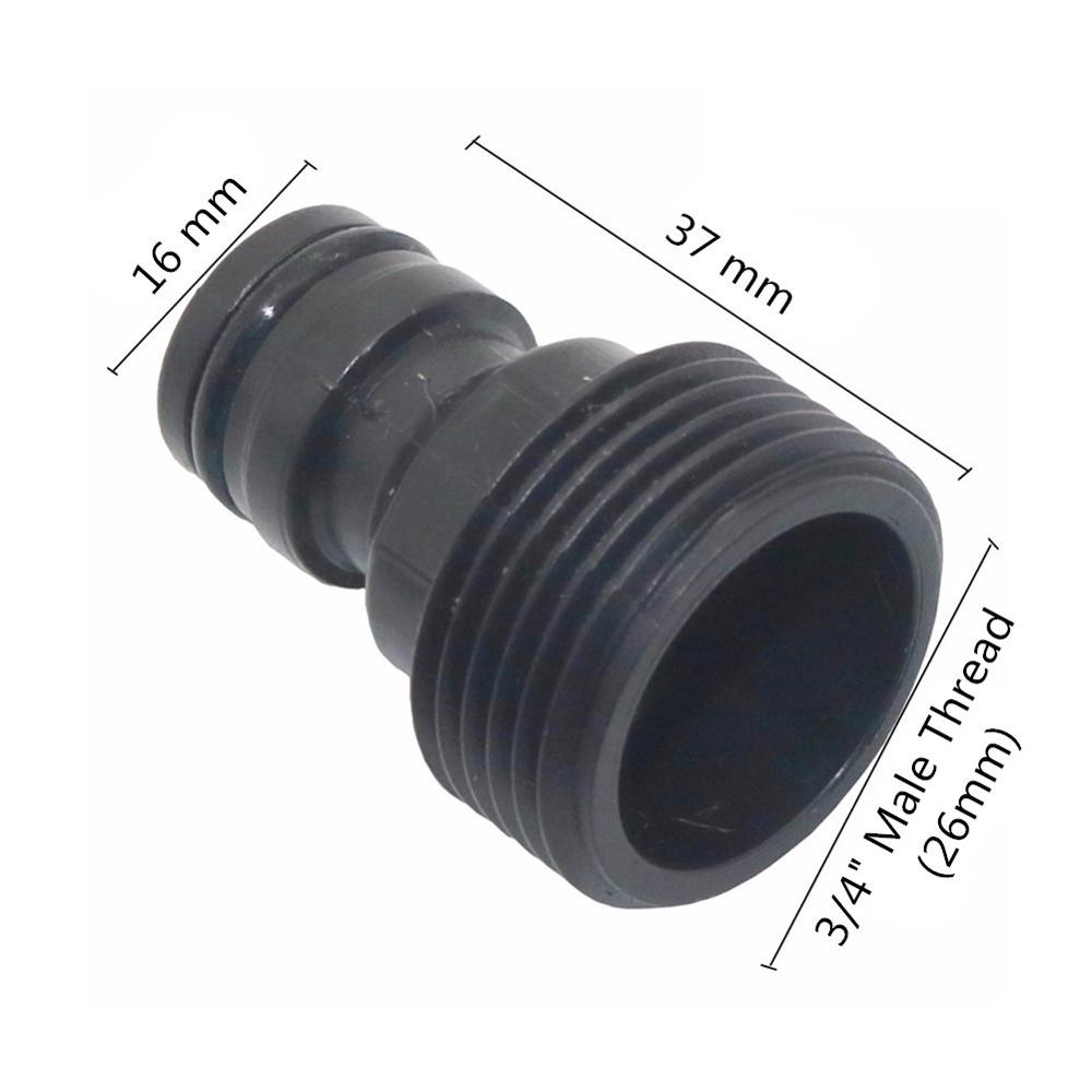 3/4" Male Thread Quick Connector European/American Standard Hose Interface Connector Faucet Car Wash Water Gun Pipe Fitting 5pcs