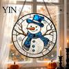 Christmas Gothic Theme Ornament Retro Halloween Pendant, Ghost/Bat/Spider Web/Pumpkin Head Print, Hand Painted Ghost Disc Vintage Acrylic Hanging for