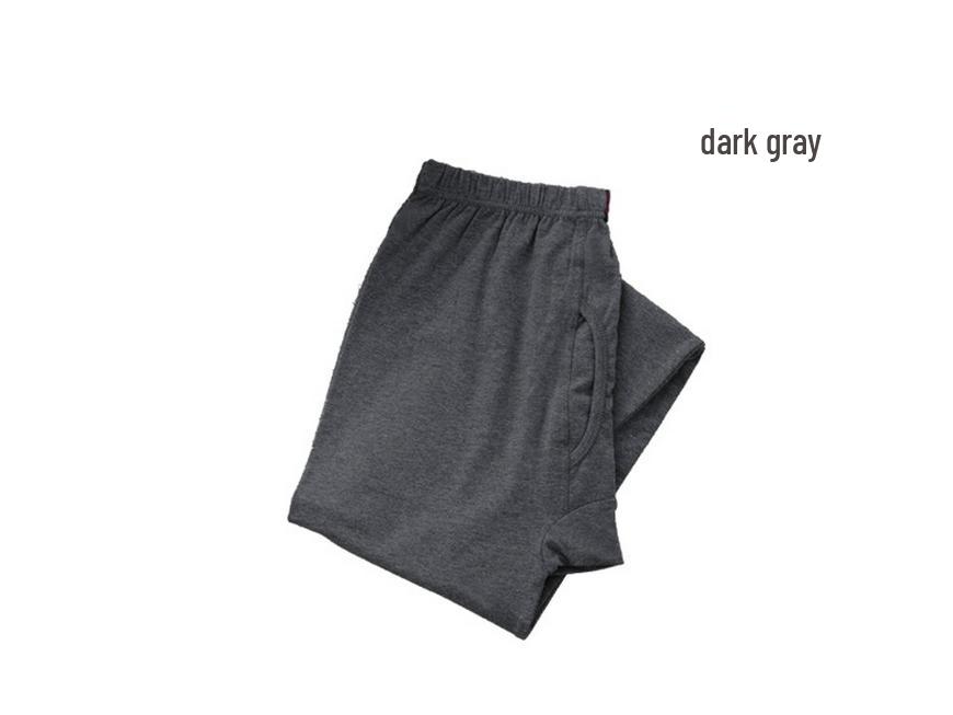 Men's Combed Cotton Casual Pants for Autumn and Spring: Warm, Single Layer Design