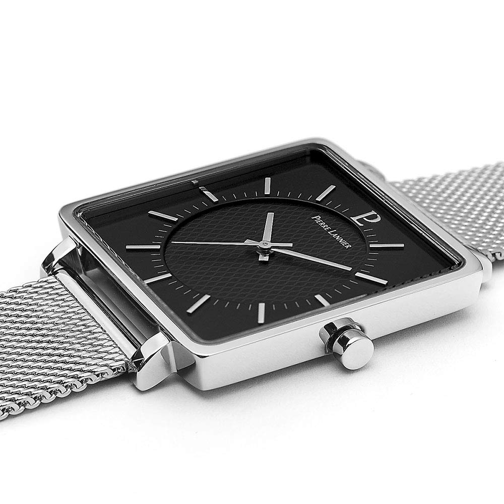 Pierre Lannier Watch Rekare Collection Mesh Belt P210F138 Imported Silver x Black [Pierre Lannier] Men's [Regular Product]