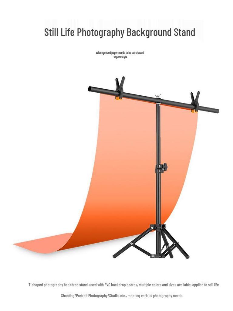 Ambitful T-Shaped Photography Background Stand with PVC Cardboard Telescopic Pole