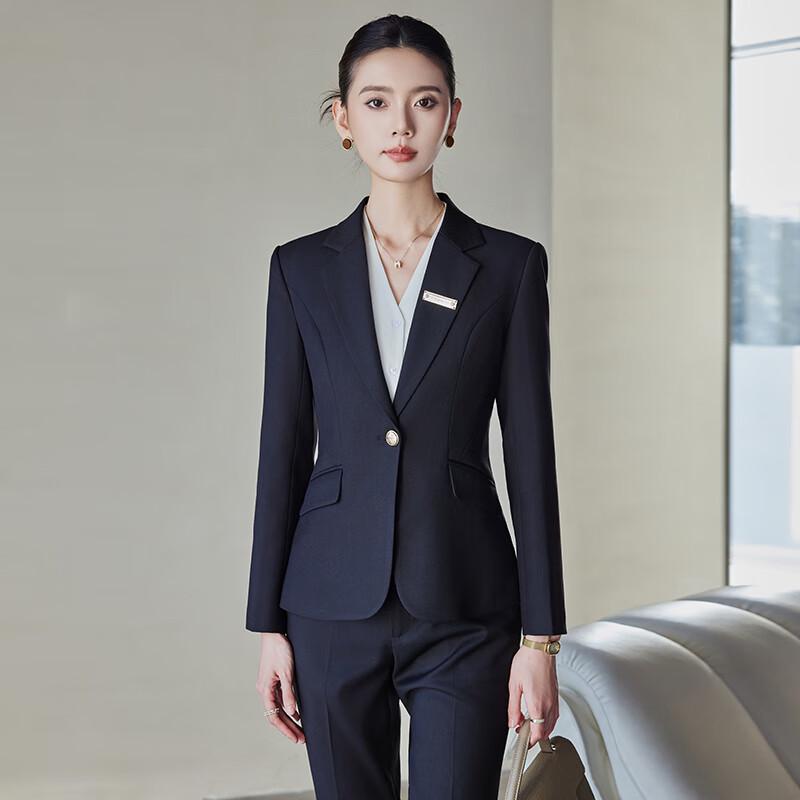 Teluoman Women s Elegant Professional Suit Set S