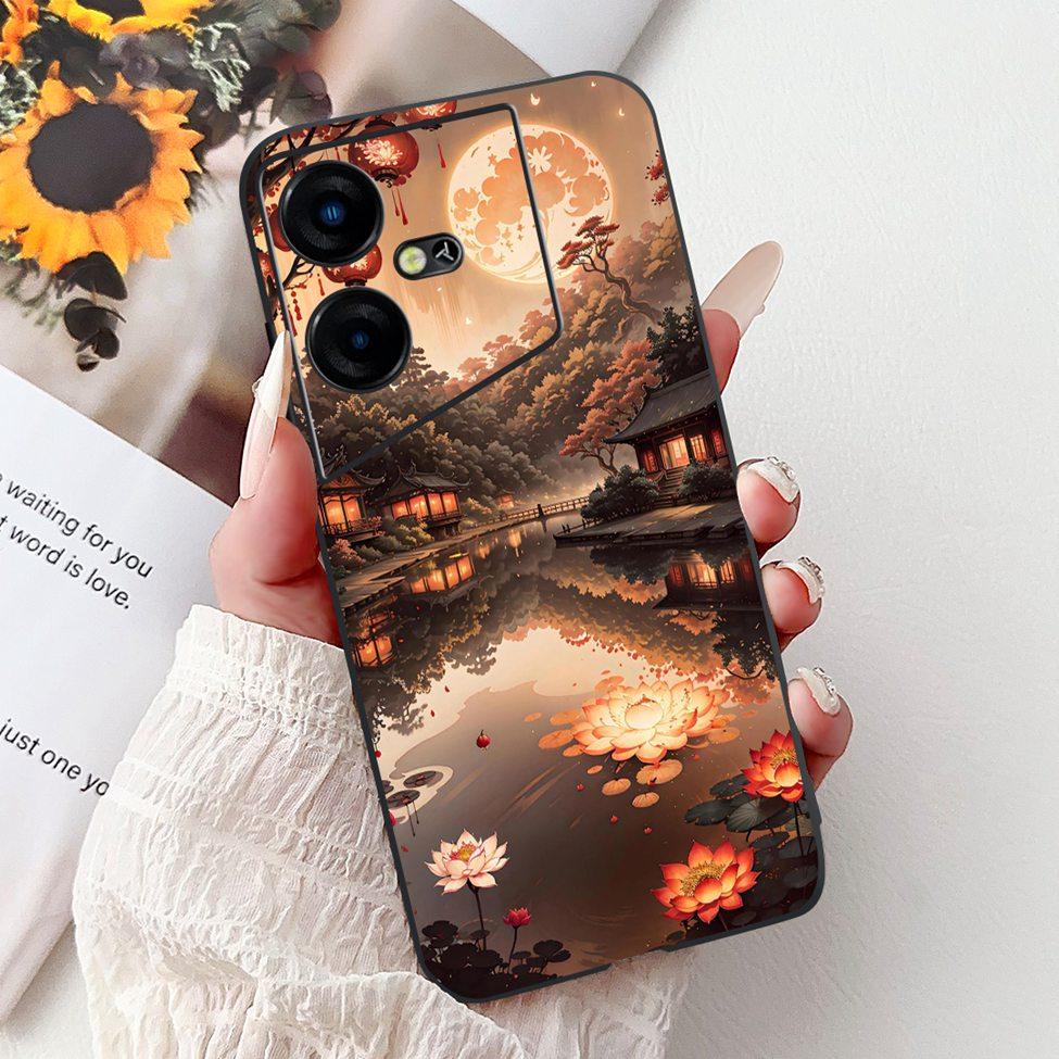 6,82'' Für Techno Pova Neo3 LH6n Rückabdeckung Für Tecno Pova Neo 3 Hülle Silikon Luxus Mode Niedliche Cartoon Katze Stoßfest Funda