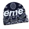 [USED] Supreme Bandana Big Logo Beanie In Navy