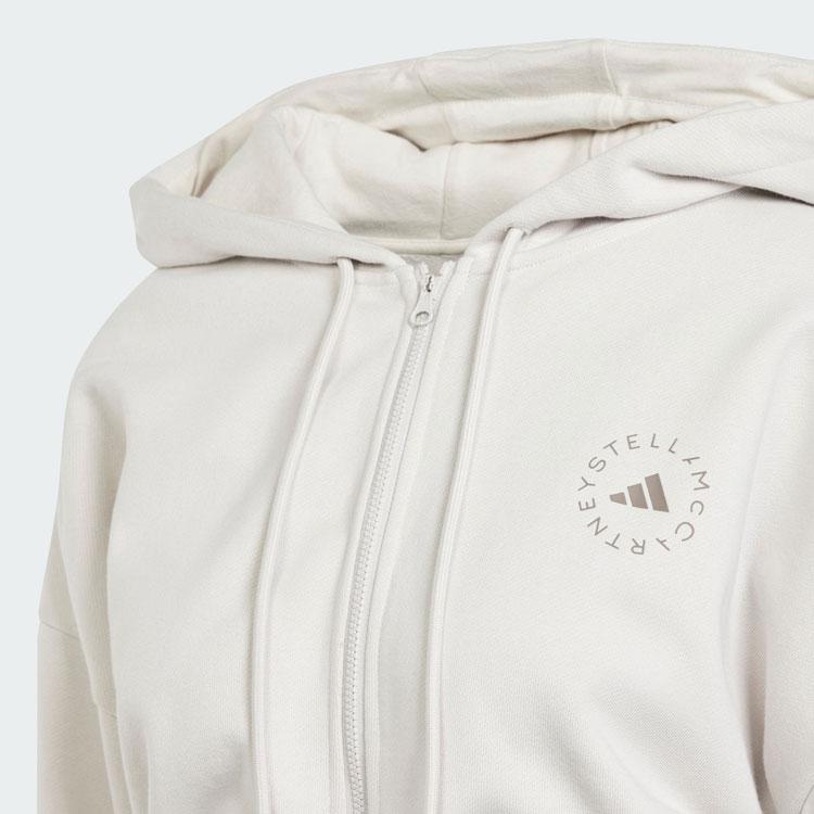 Adidas X Stella McCartney Sportswear Cropped Hoodie With Solid Color Logo Women Tops Mica-Pink IT8268