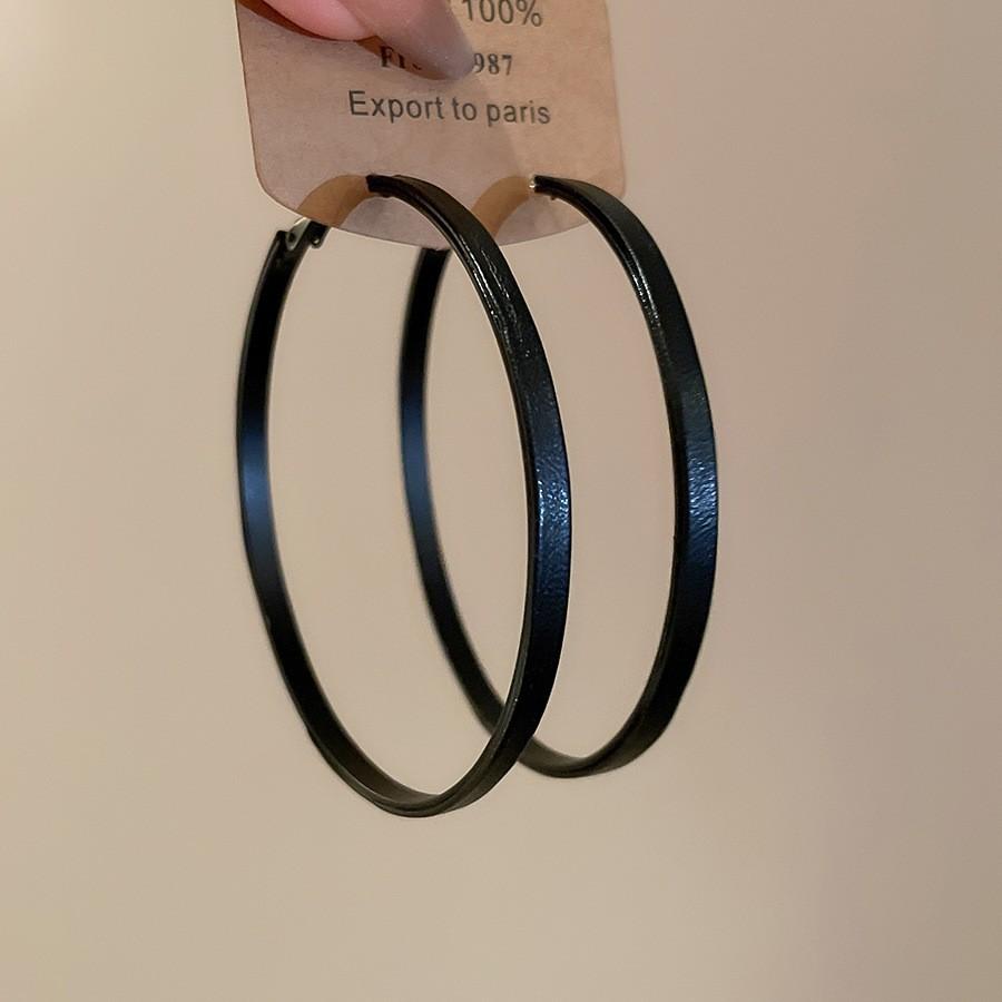Silbernadel Glasperle Unregelmäßig Gefaltete Geometrische Ohrringe Schwarz Temperament Premium Ohrstecker Leichter Luxus Vielseitige Ohrringe