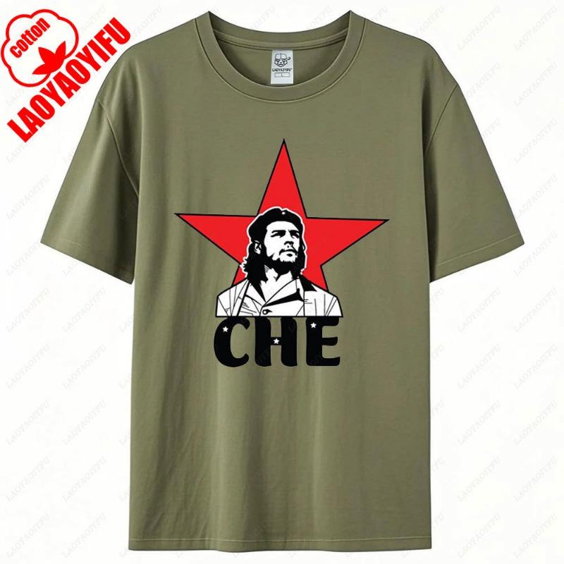 Tričko Che Guevara Rebelové Kubánské Tričko Guerrilla Revoluce Tričko Ležérní Krátký Rukáv Pánské Vysoce Kvalitní Tričko Bavlna Volné Topy