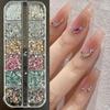 Colorful Nail Rhinestones Star Moon Round Square Nails Art Decorations  Nail Beauty