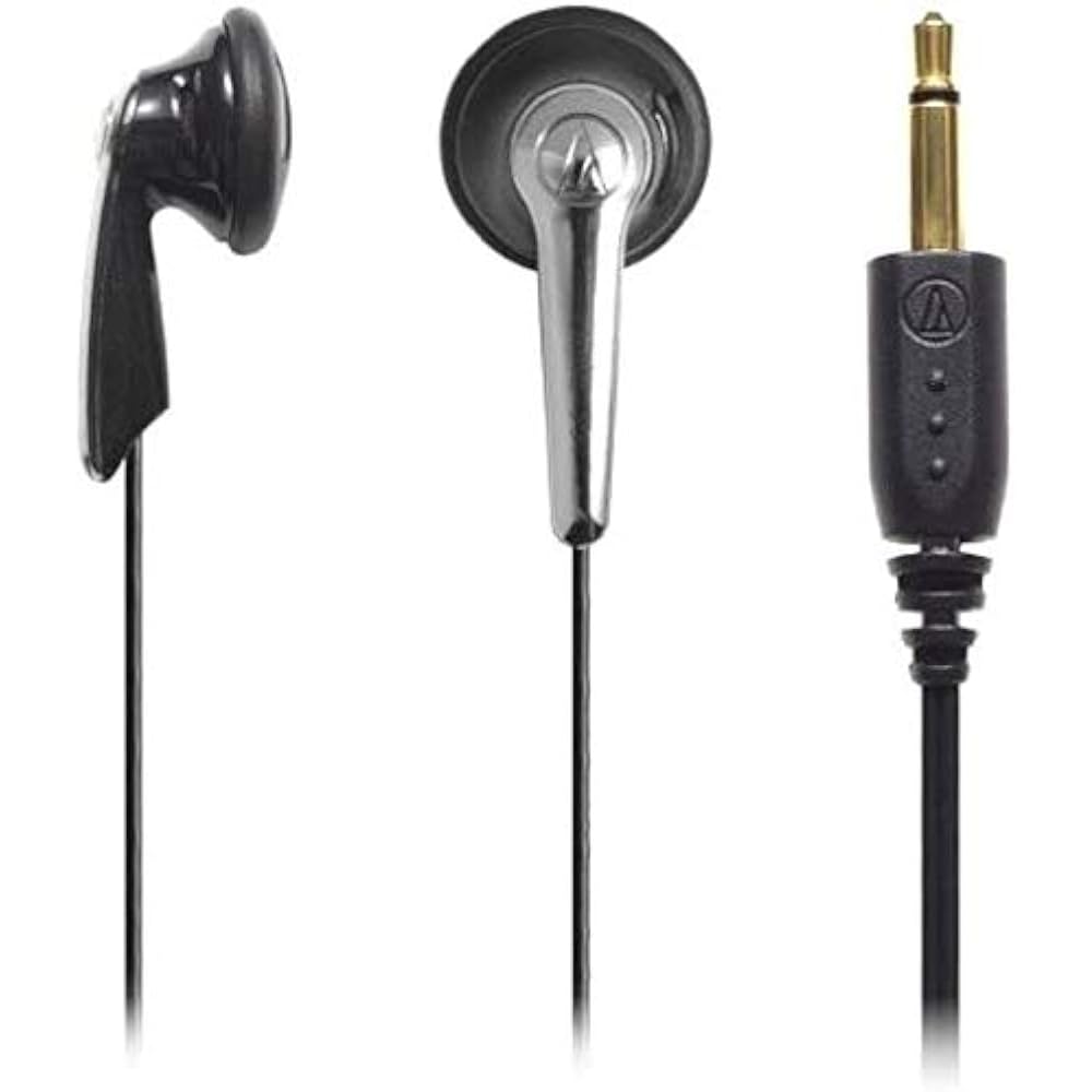 Audio-Technica Earphones, Mono, for TV, Single-Ear Type, DME-35, Black
