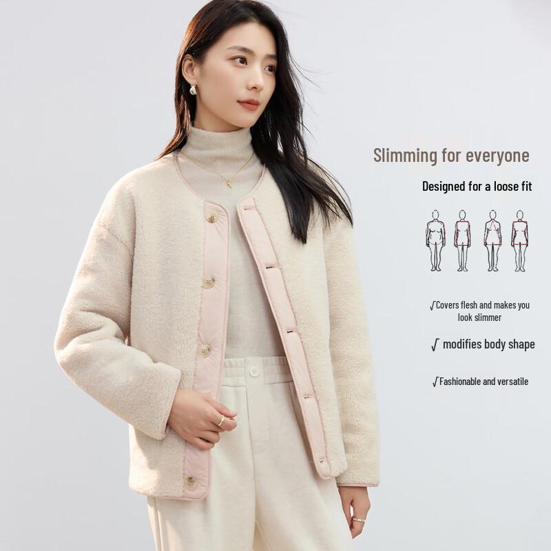 Women's Reversible Lamb Wool Warm Cotton Jacket