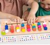 Montessori Wooden Eight-Color Puzzle for Early Education and Logical Thinking Training.