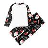 Matching Family Christmas Print Long Sleeve Round Neck Set for Parents and Kids