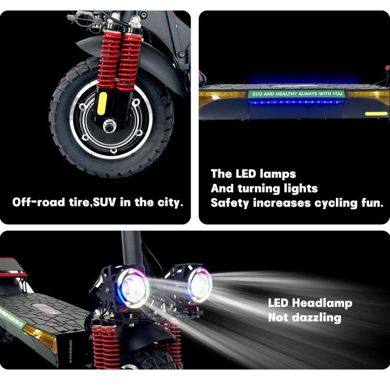 E-Scooters X4 1600W Dual Motor 48V18AH Battery Double Braking Fold Scooters Electric 10-Inch Tire Off-road Electric Scooter NFC