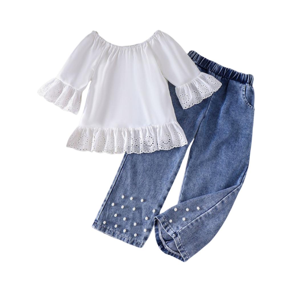 Kids Casual Long-Sleeve Set, Comfortable Daily Wear Outfits