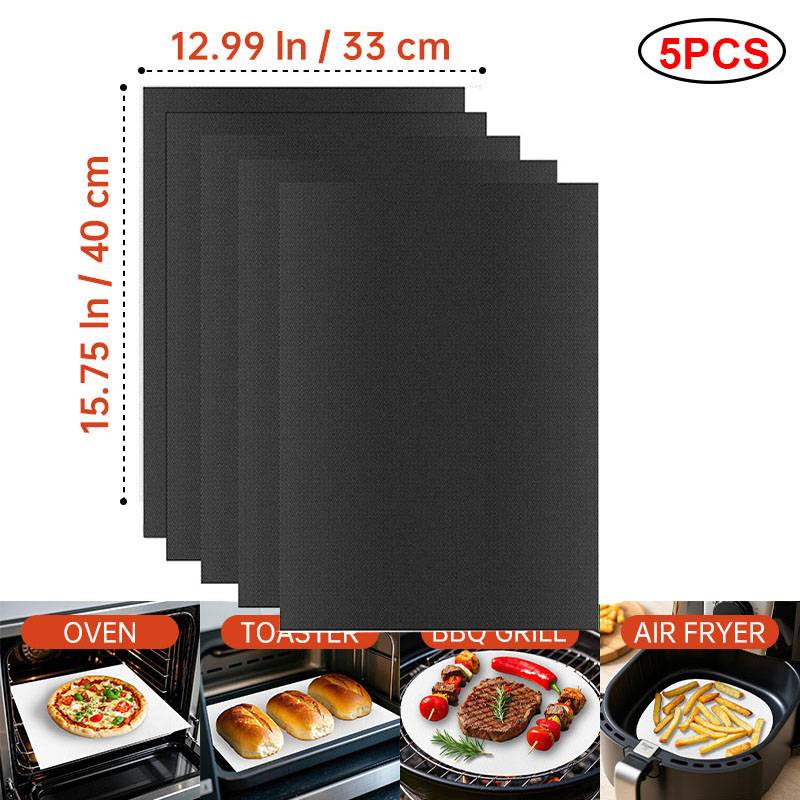 Multifunctional Grill Mat Microwave Oven Mat Household Grill Pan Liner Reusable High Temperature Resistant Baking Accessories