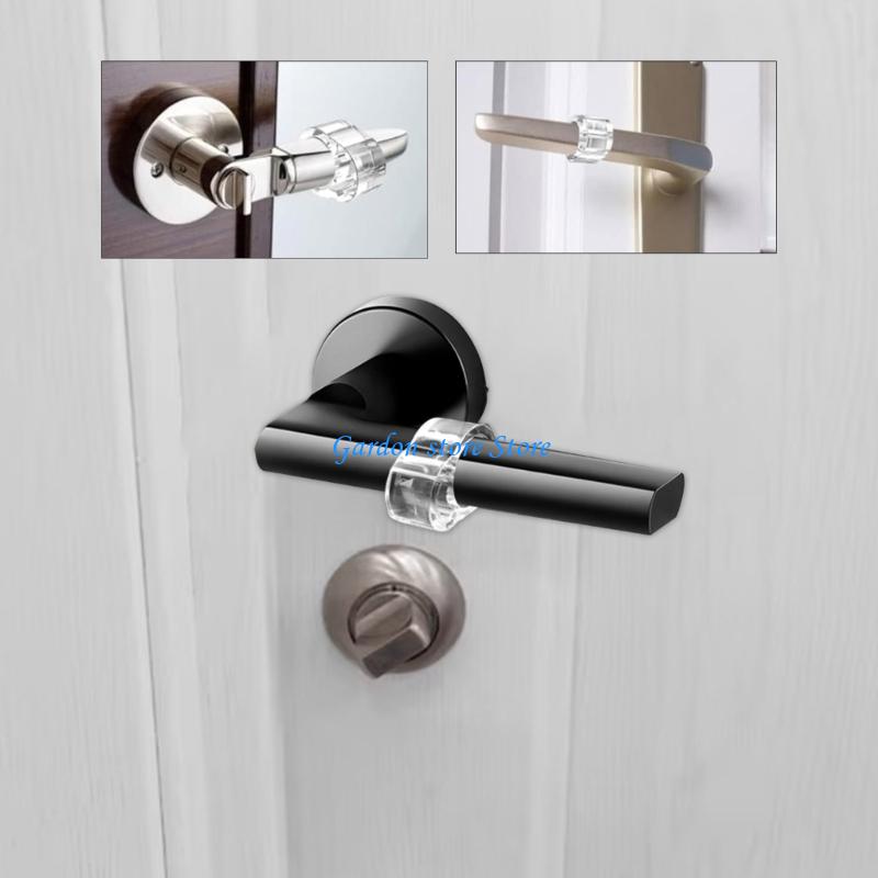 B0KB Invisible Door Bumpers Noises Reduction Silicone Stoppers Reusable Wall Guard for Glass Wooden Door Protecting