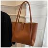 Sac à bandoulière carré à boucle magnétique de couleur unie pour femmes, ensemble de sacs fourre-tout de loisirs en PU de grande capacité