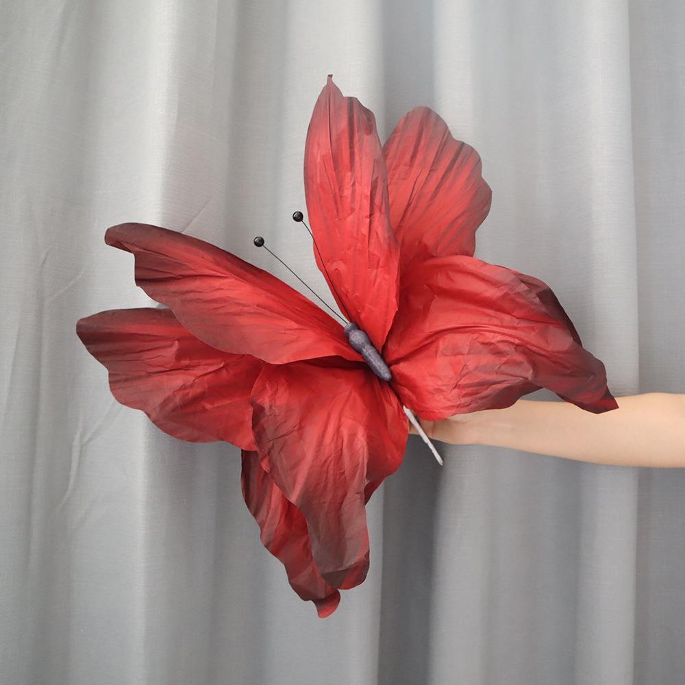 NEW 3D Simulated Flowers 30/50CM Large-scale Giant Paper Butterfly Colorful Window Display Photography Props Party Supply