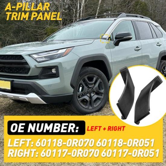 Left&Right Trim Panel 60118-0R070 A-pillar ABS Cover RAV4 Fit Toyota Toyota 19-2