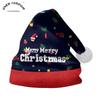 2024 Christmas Short Plush Santa Claus Hat for Adults & Kids - DIY Printed Ornaments