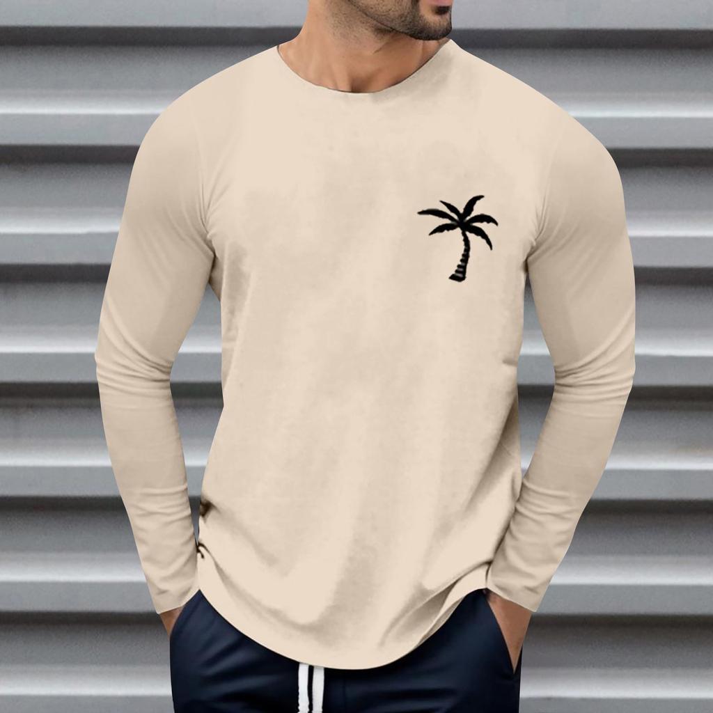 Pánské kulatý výstřih s dlouhým rukávem volné podzimní zimní topy móda vzor trička kreativní písmena retro tisk pouliční sporty ležérní topy