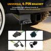 Heavy Duty 4 Poles Flat Trailer Wiring Mount Bracket with Secure & Stable Connection Easy to Use Fits Most Truck Models