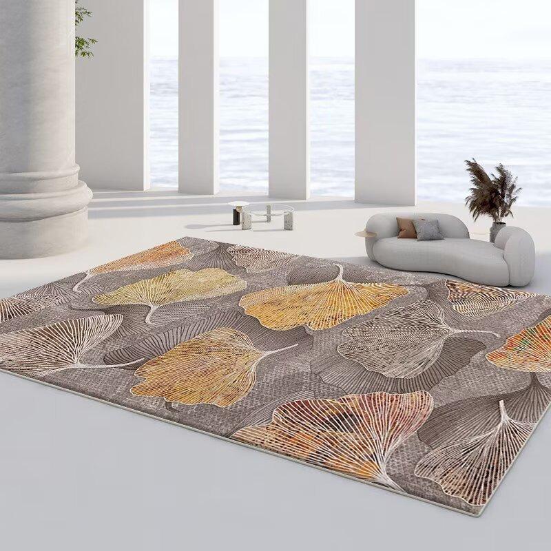 Abstract Plant Printing Style Large Area Rug Non-Slip Wear-resistant Carpet for Living Room Bedroom Soft Floor Mat Home Decor