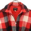 sportland 50s 60s vintage Gingham Check Pattern Zip jacket Reddish Men's Used